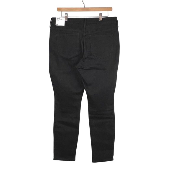 Old Navy Womens Black Jeans Size 14 Pop Icon Skinny Mid-Rise Denim Stretch NWT - Picture 2 of 15